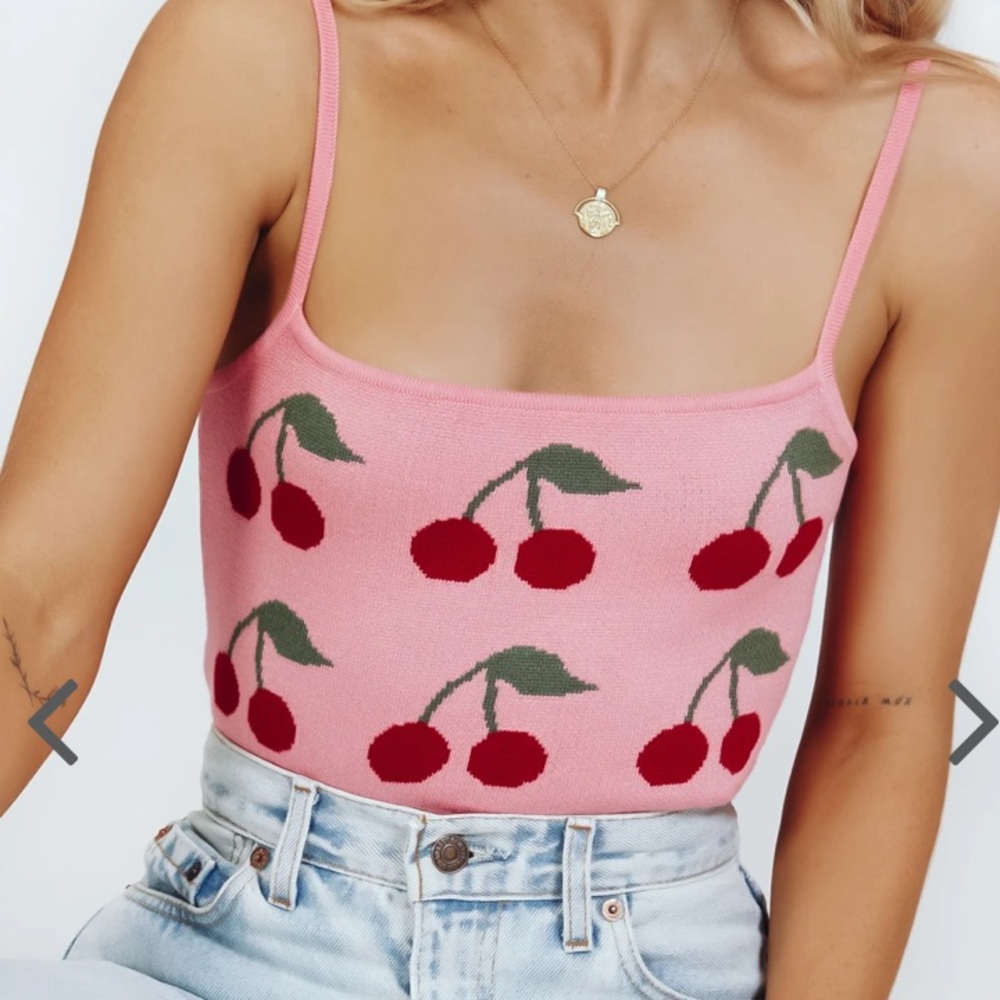 Verge Girl Cherry Knit Top